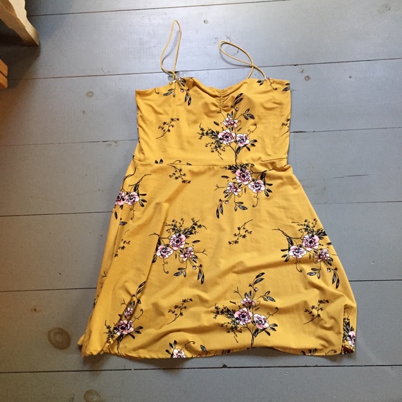 yellow floral sundress